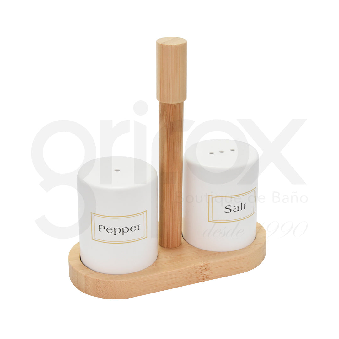 Set Salero Y Pimienta Blanco
