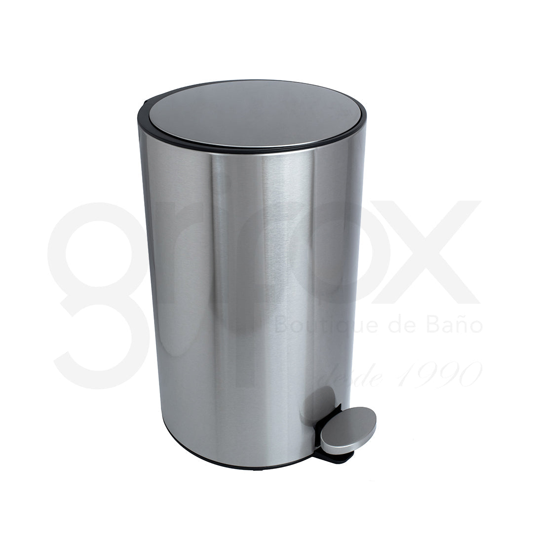 Papelera Redonda De Cocina 12 Lt Inox