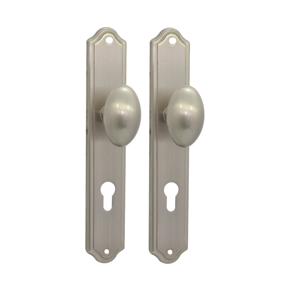 Juego Pomo Huevo Con Placa Yale Ca