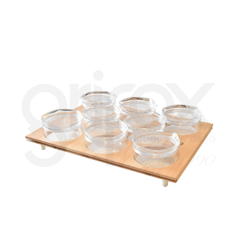 Set De Base Con 8 Tarros De Plastico Con Tapa 45Cm