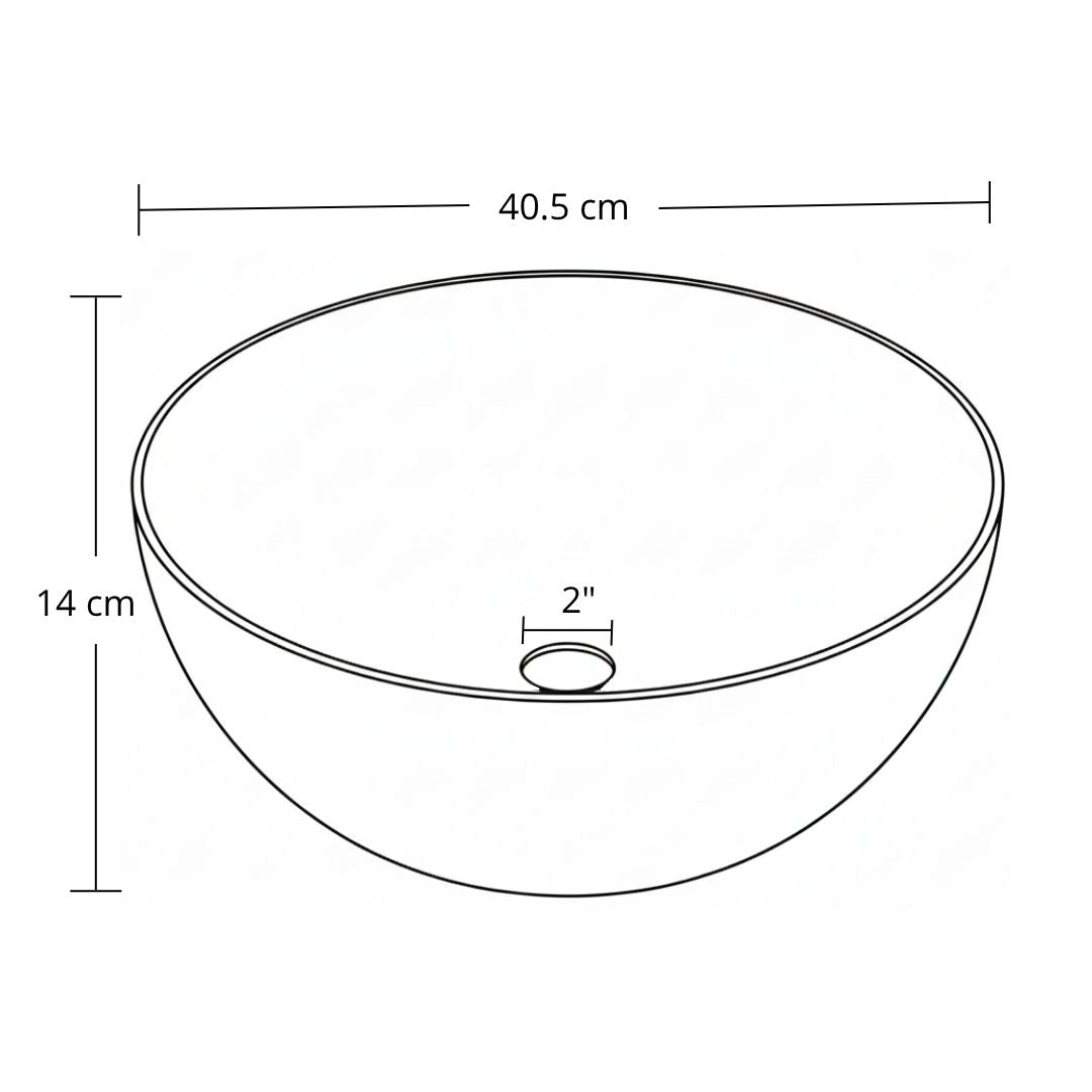 Lavamanos De Sobreponer Redondo 40Cm