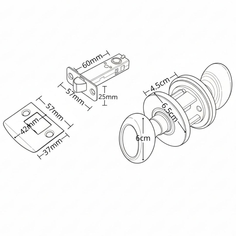 Cerradura Pomo Huevo De Paso