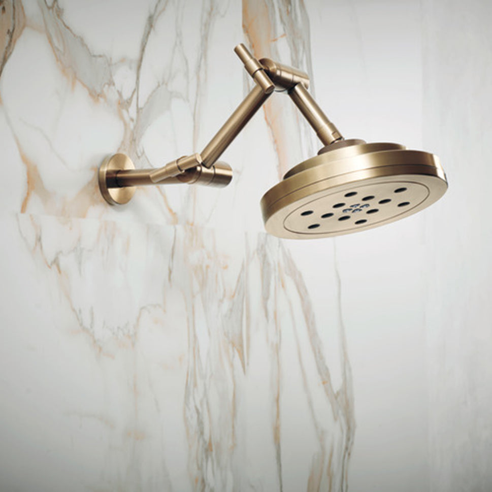 Cabeza De Ducha 4 Funciones Tecnog H2O Kineti 8" Oro Brillo Litze