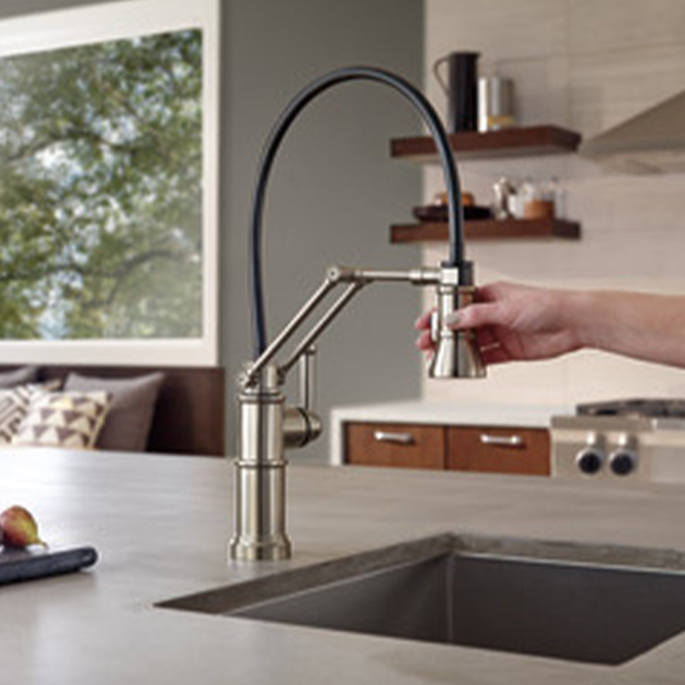 Grifería De Cocina Monocontrol Con Brazo Extensible