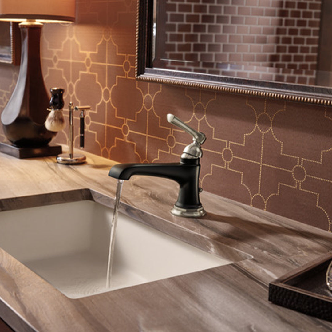 Griferia Lavamanos C/Desague Negro Niquel