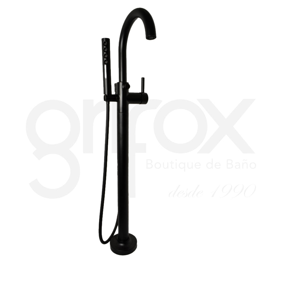 Griferia Tina De Piso Negro Mate R70100 Odin