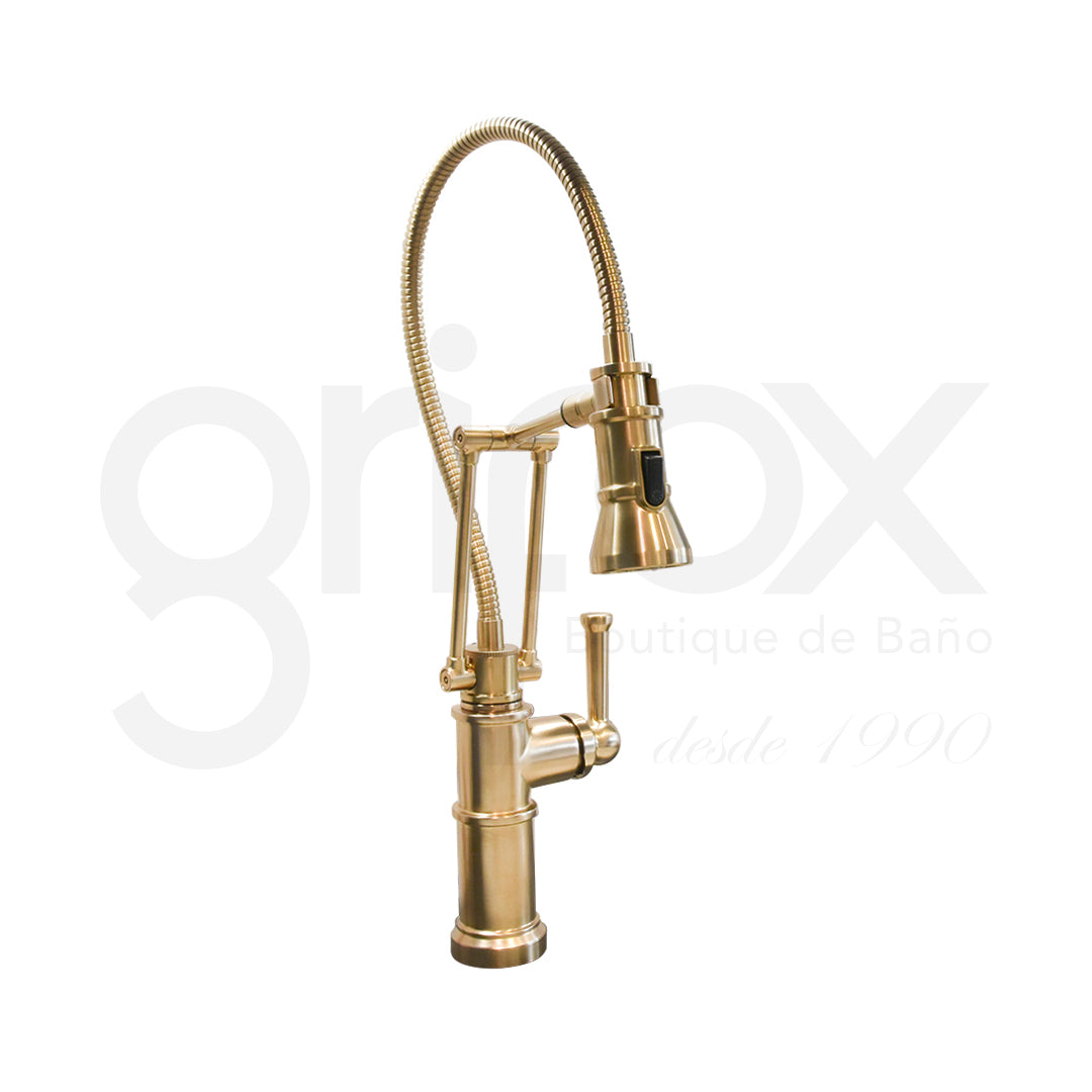 Grifería De Cocina Monocontrol Con Brazo Extensible
