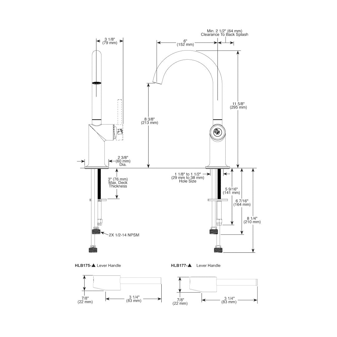 Grifería Monocontral Para Bar