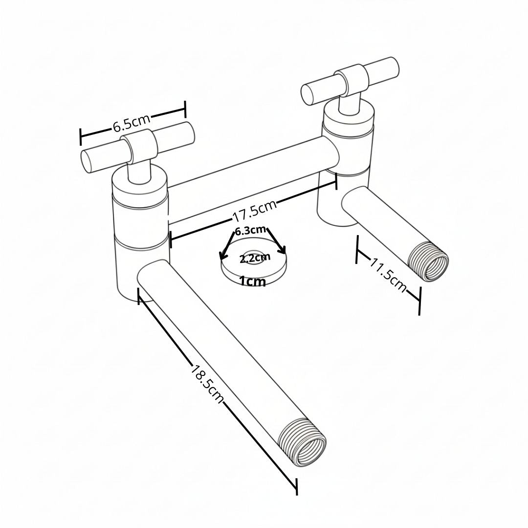 Tubo A Pared O A Techo 16" Oro Litze