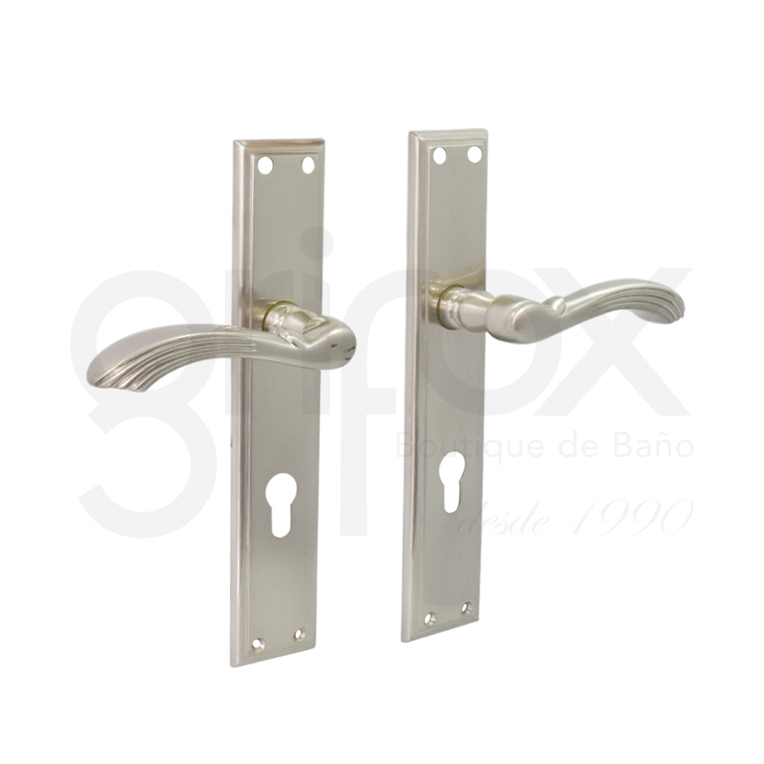 Juego Manivelas Placa Lisa Yale