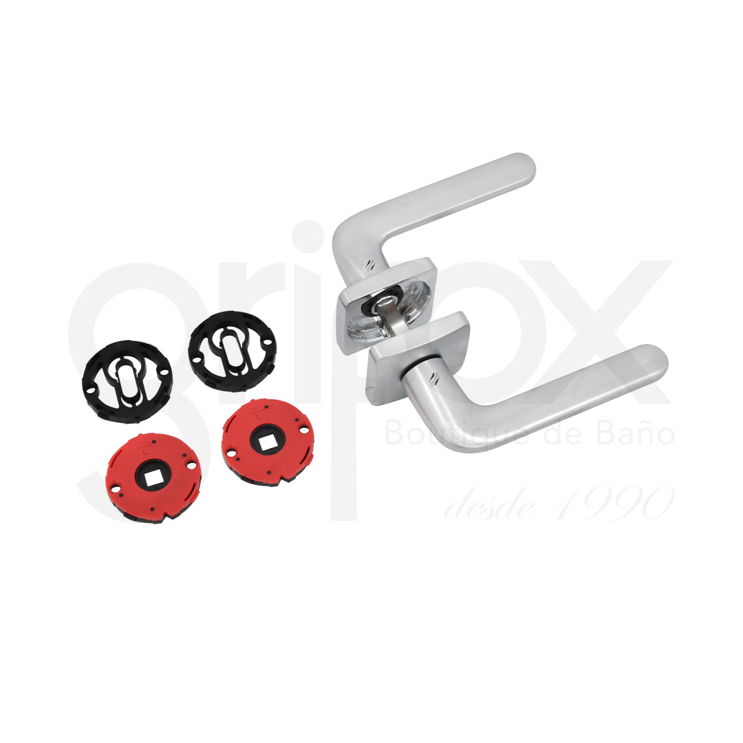 Juego De Manijas De Paso Con Escudo Cuadrado / Incluye Bocallaves