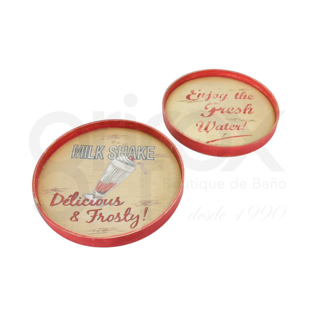 Set De Bandejas X2 Redondas 20Cm