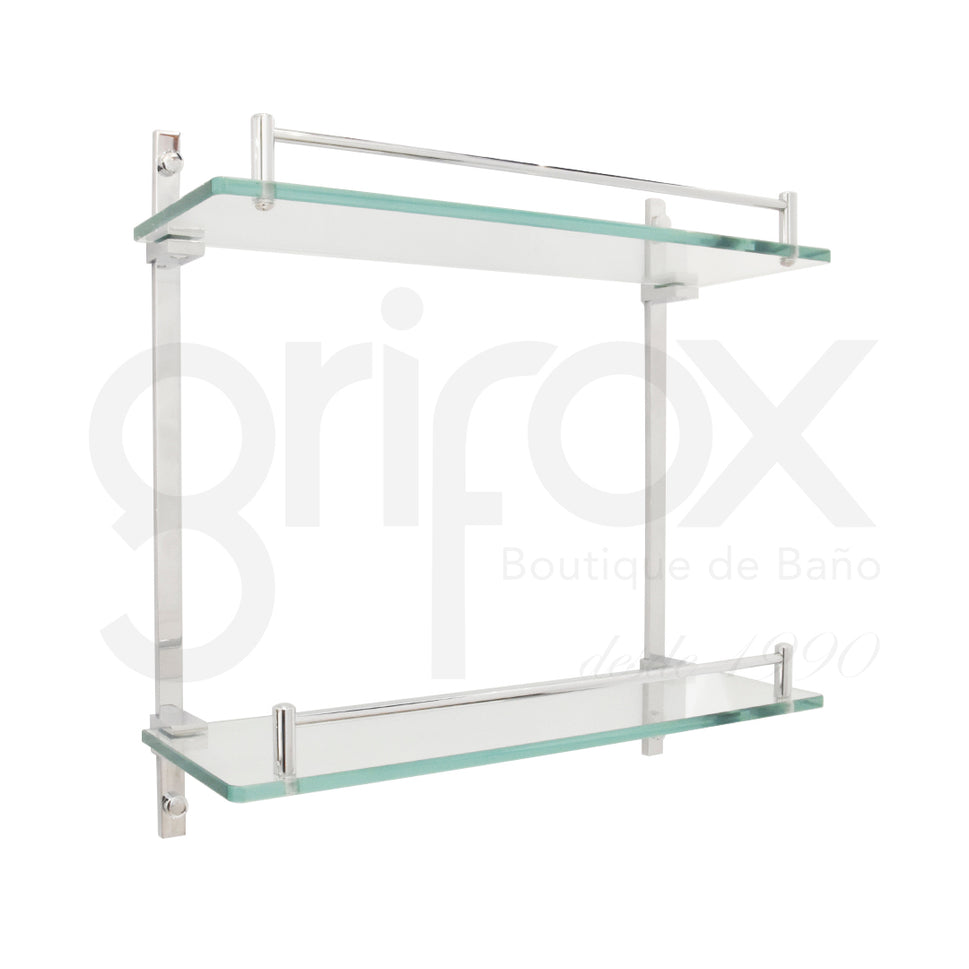 Repisa De Vidrio Doble