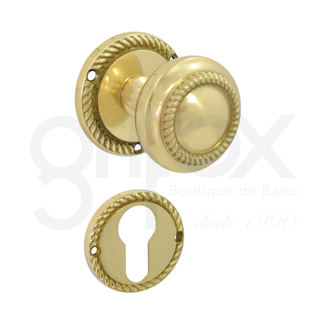 Juego De Pomos Con Roseta Y Bocallave Georgian