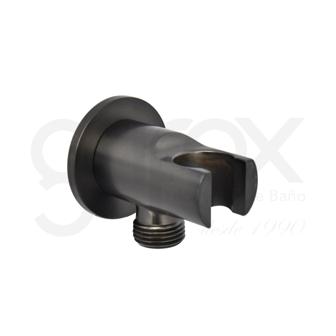 Soporte Conector Redondo Grafito