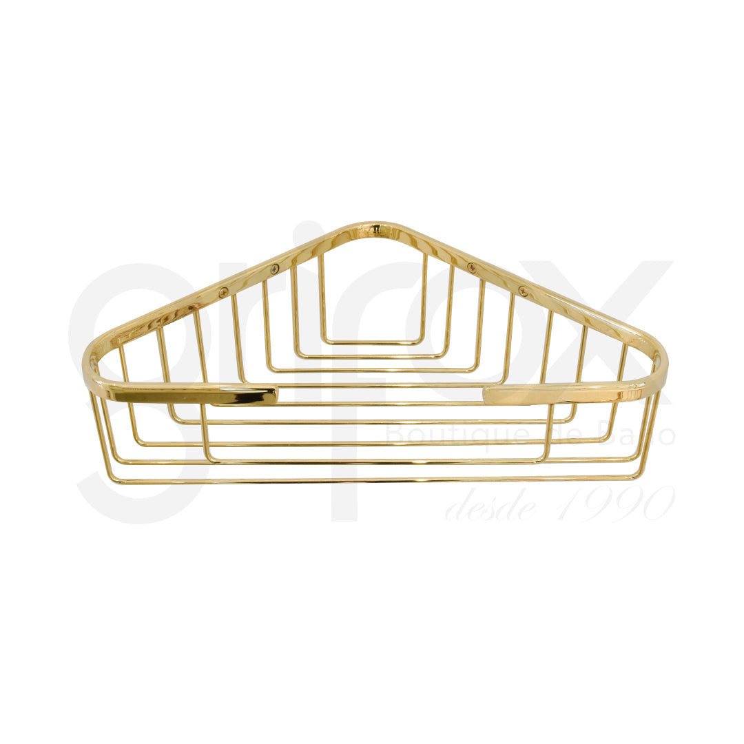 Rejilla De Ducha Esquinera Dorada