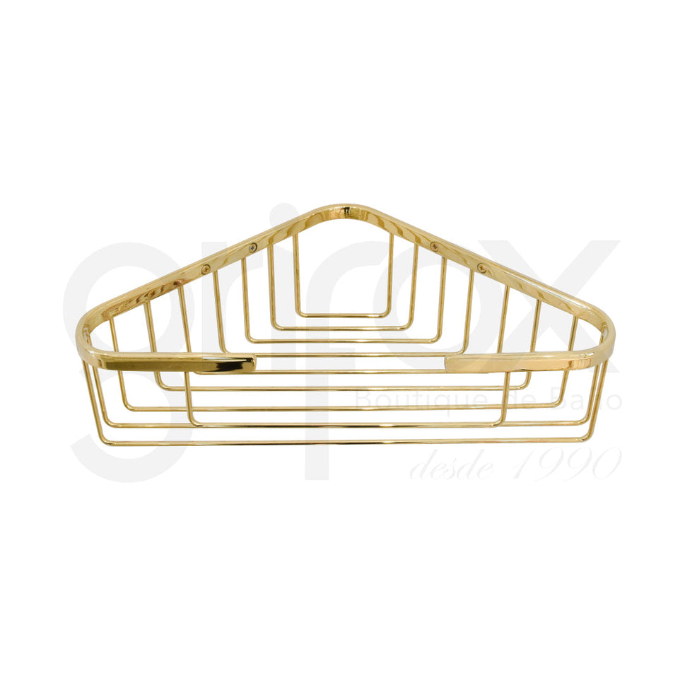 Rejilla De Ducha Esquinera Dorada