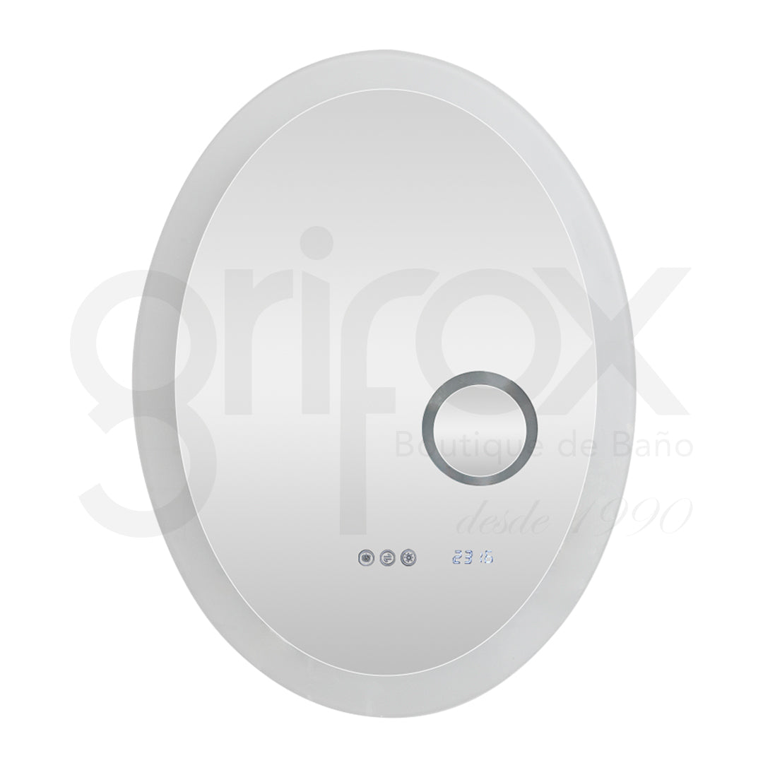 Espejo De Pared Ovalado C/Luz 60X80Cm