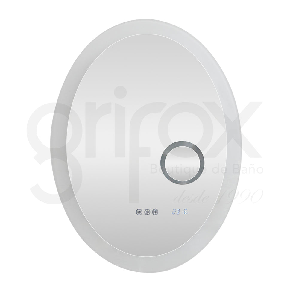 Espejo De Pared Ovalado C/Luz 60X80Cm