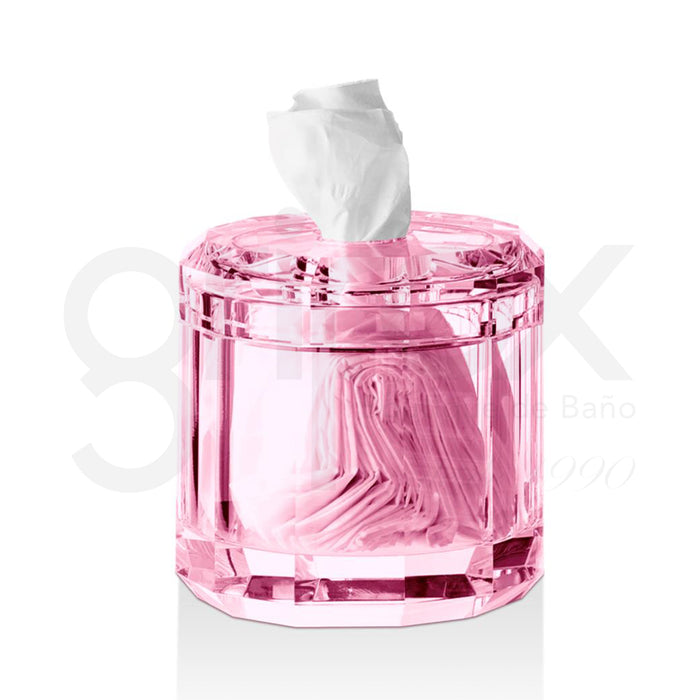 Porta Pañuelos / Cristal Rosado