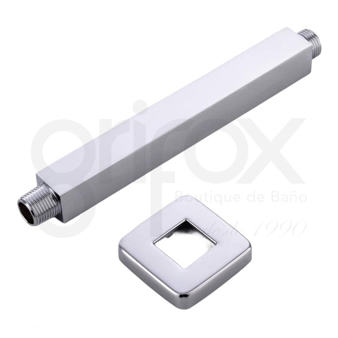 Tubo A Techo Para Ducha Cuadrado De 20 Cm