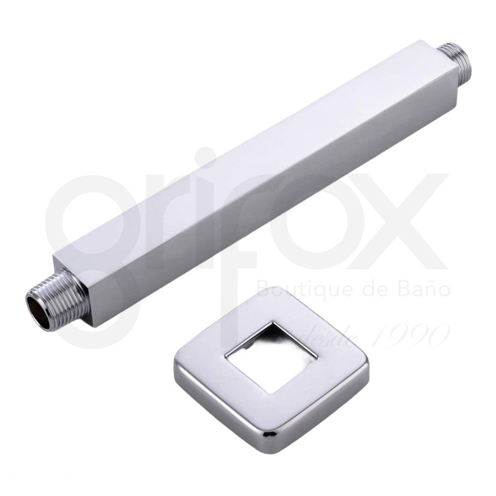 Tubo A Techo Para Ducha Cuadrado De 20 Cm