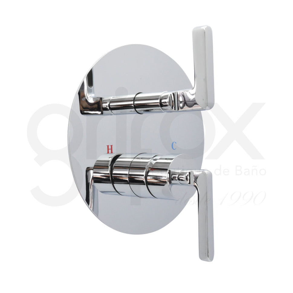 Mezclador De Ducha Monocontro Redondo 2Vias