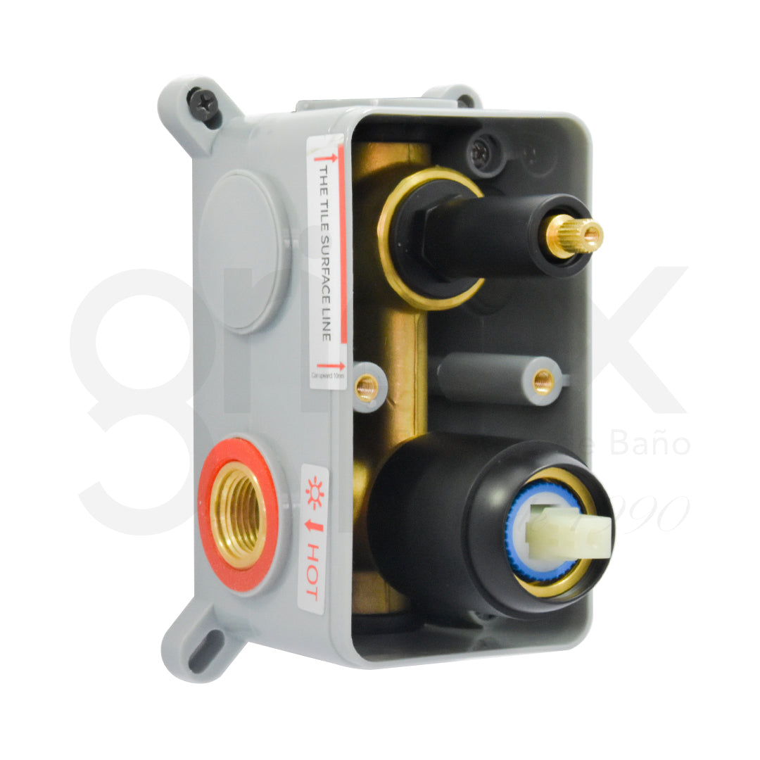 Mezclador De Ducha Monocontro Redondo 2Vias