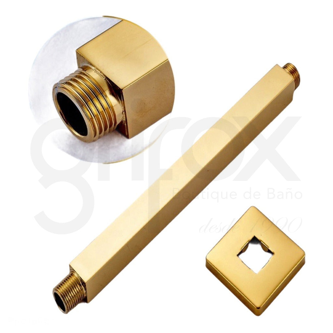 Tubo A Techo Para Ducha Cuadrado De 20 Cm