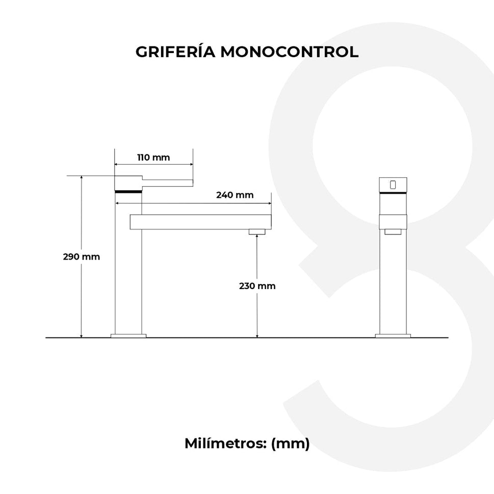 Grifería Monocontrol Para Baño