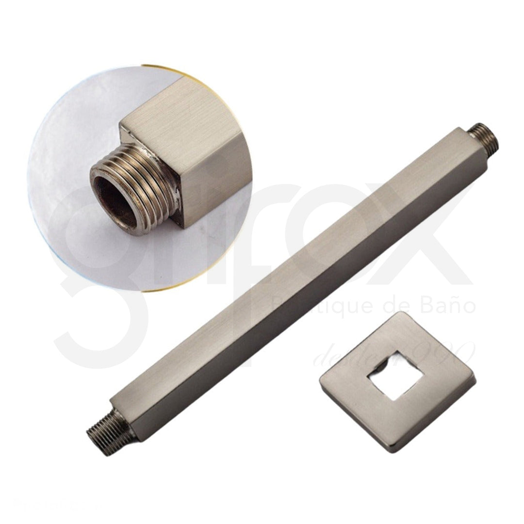 Tubo A Techo Para Ducha Cuadrado De 20 Cm