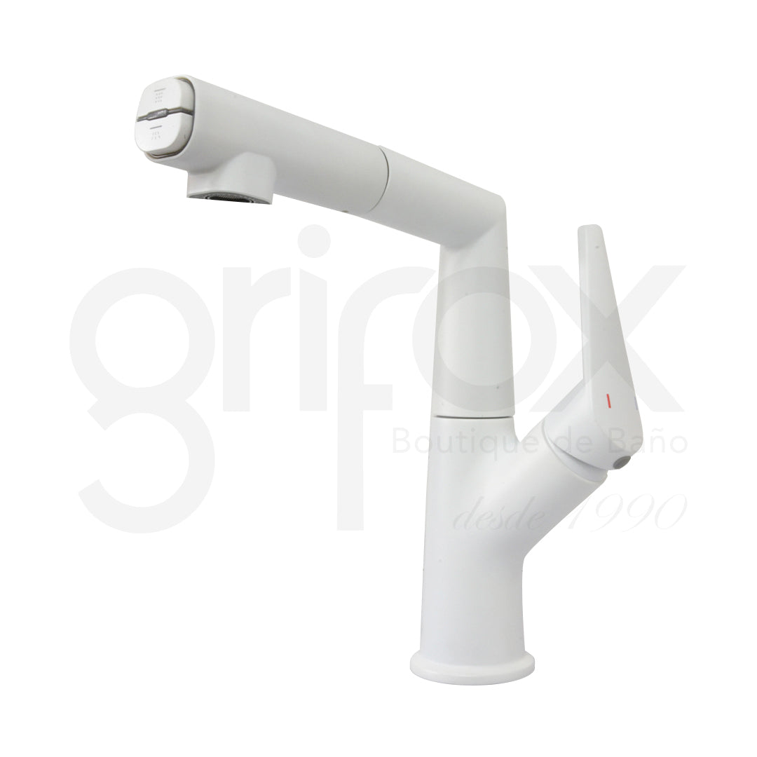 Grifería De Cocina Monocontrol Baja Con Manguera Extraíble