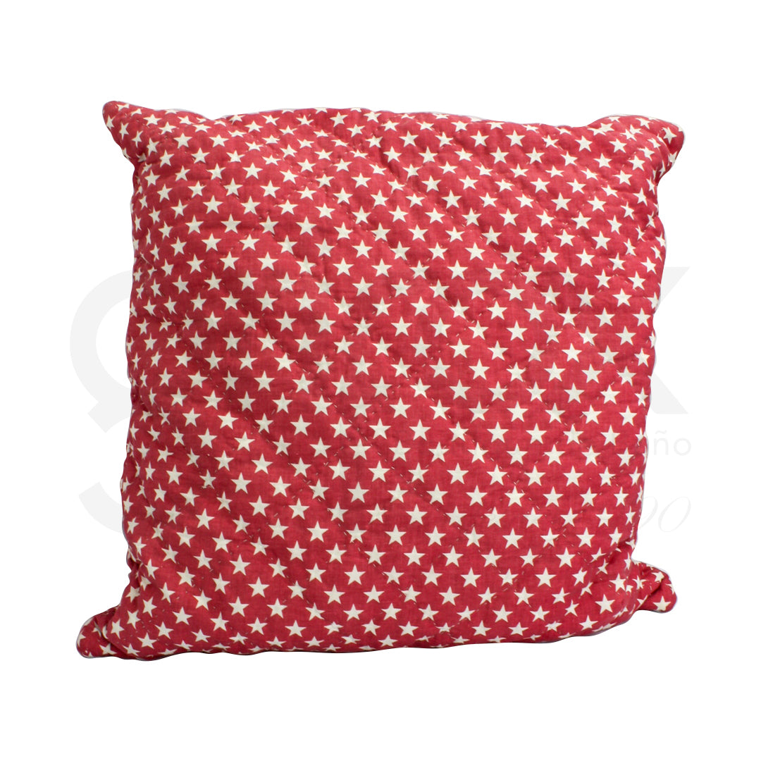 Cojin Estrellas 50X50 Cm Rojo