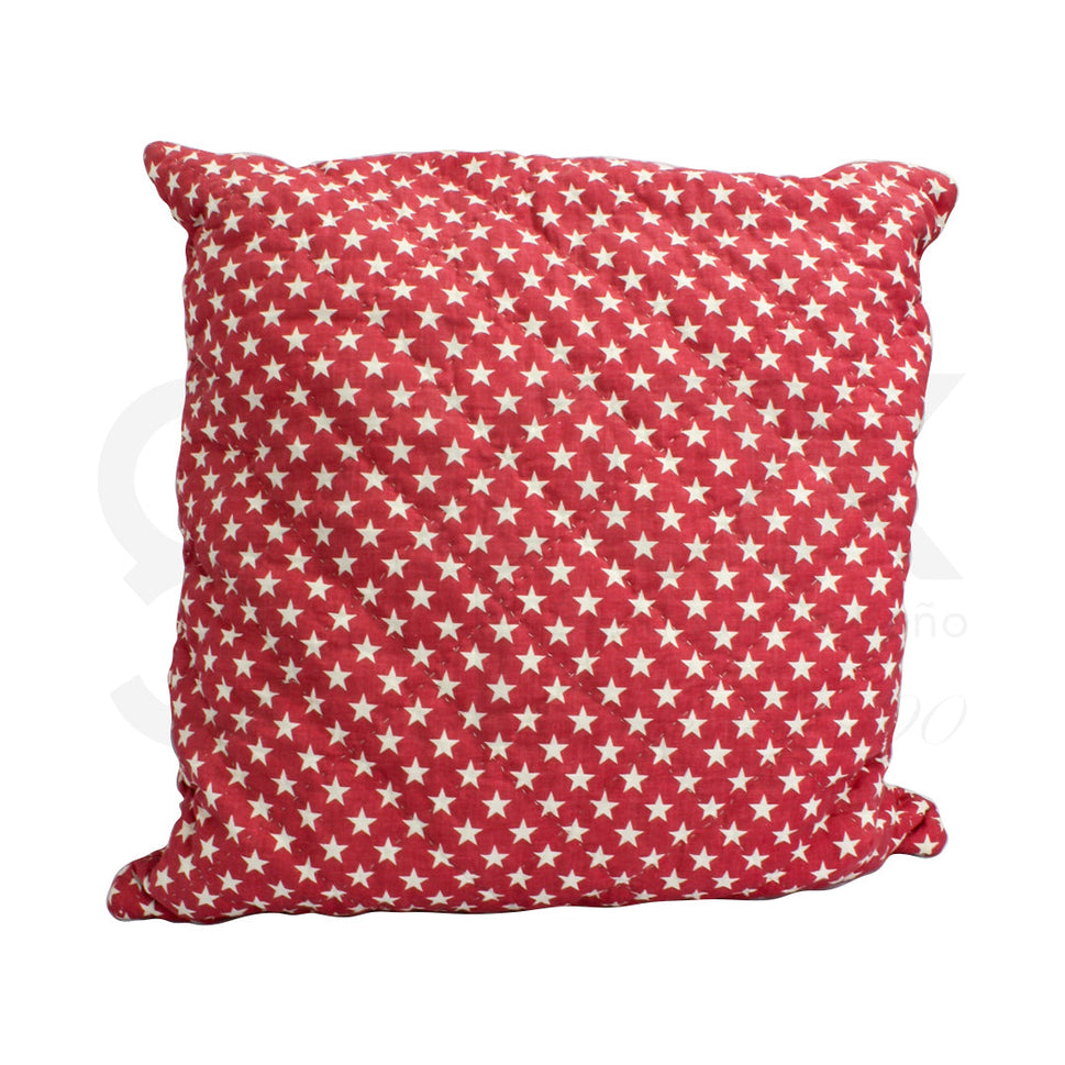 Cojin Estrellas 50X50 Cm Rojo