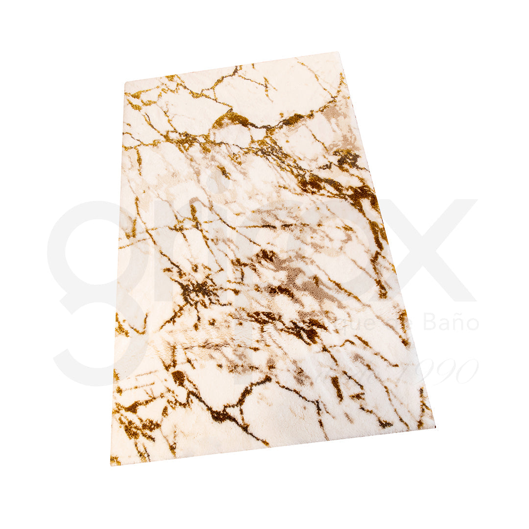 Tapete Paros 70*120 Blanco Dorado