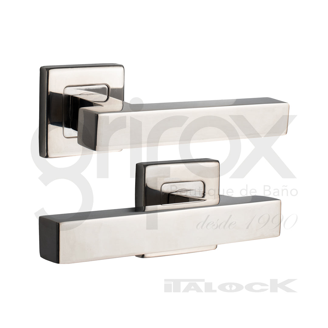 Juego de manijas de paso con escudo cuadrado, resistente y elegante.