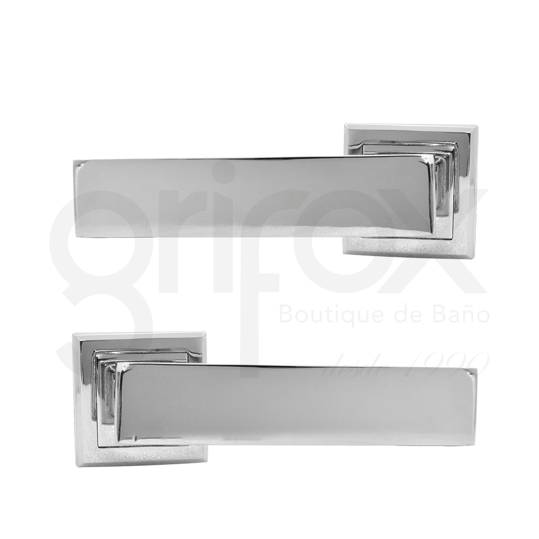 Manijas Con Roseta  Cuadrada Plana