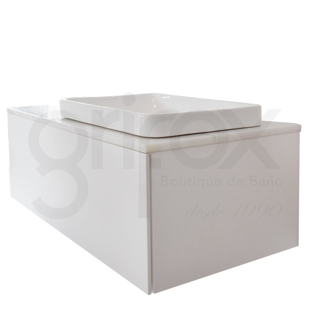 Mueble Con Meson 1050 S/Lavamanos Cajon Con Luz