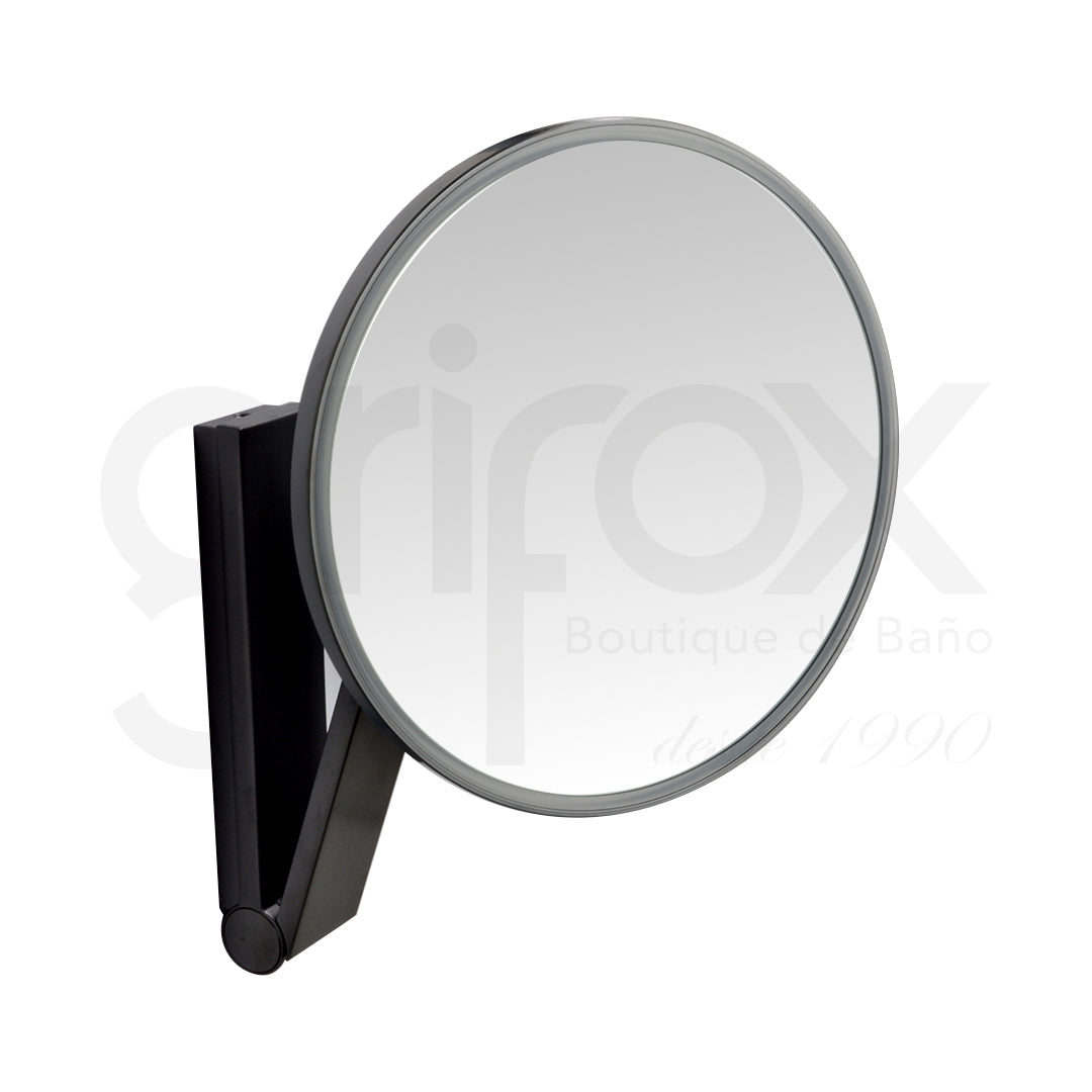 Espejo Redondo De Pared C/Luz Doble C/Interruptor