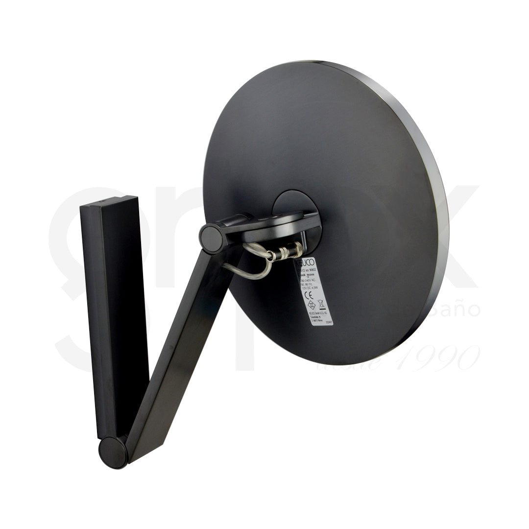 Espejo Redondo De Pared C/Luz Doble C/Interruptor