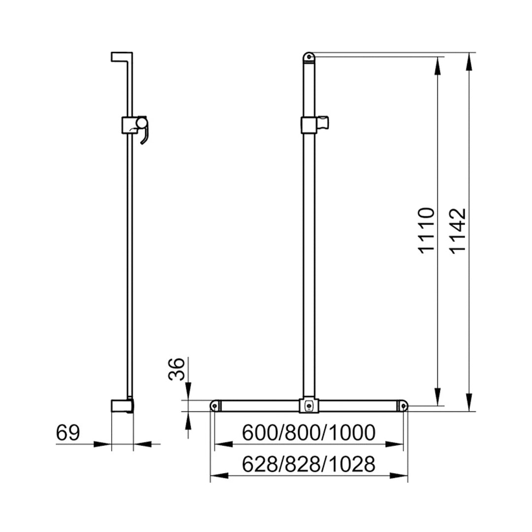 Barra Seguridad C/Soporte 1028Mm T Elegance