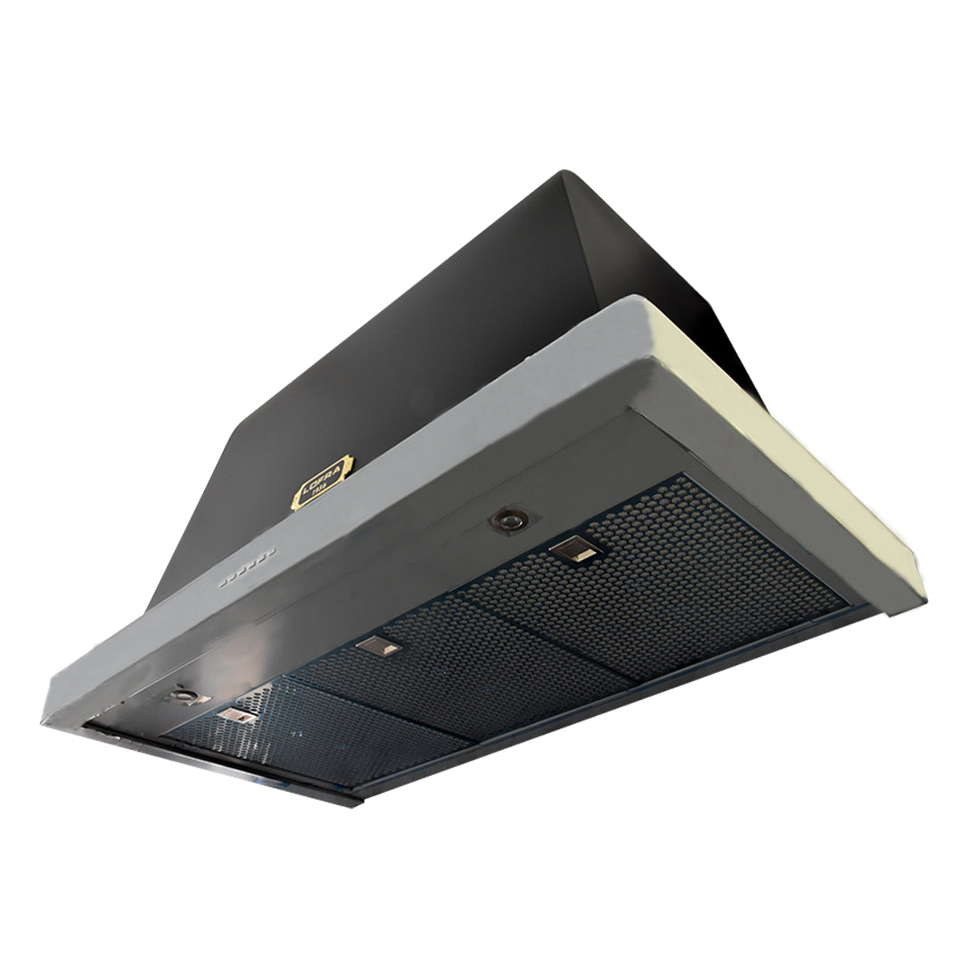 Campana De Pared 90Cm Negro Mate/ Inox