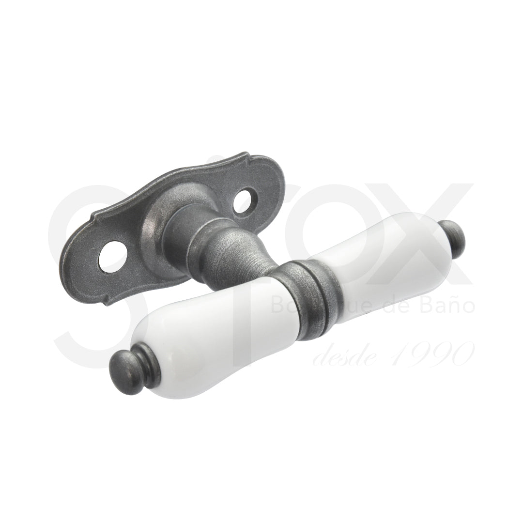 Manija Con Roseta 32X72Mm Hierro Patinado