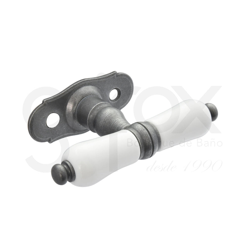 Manija Con Roseta 32X72Mm Hierro Patinado