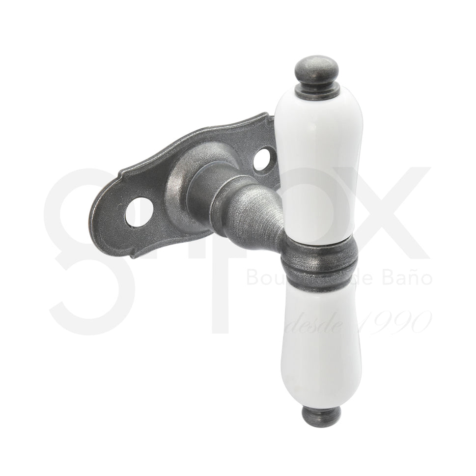 Manija Con Roseta 32X72Mm Hierro Patinado