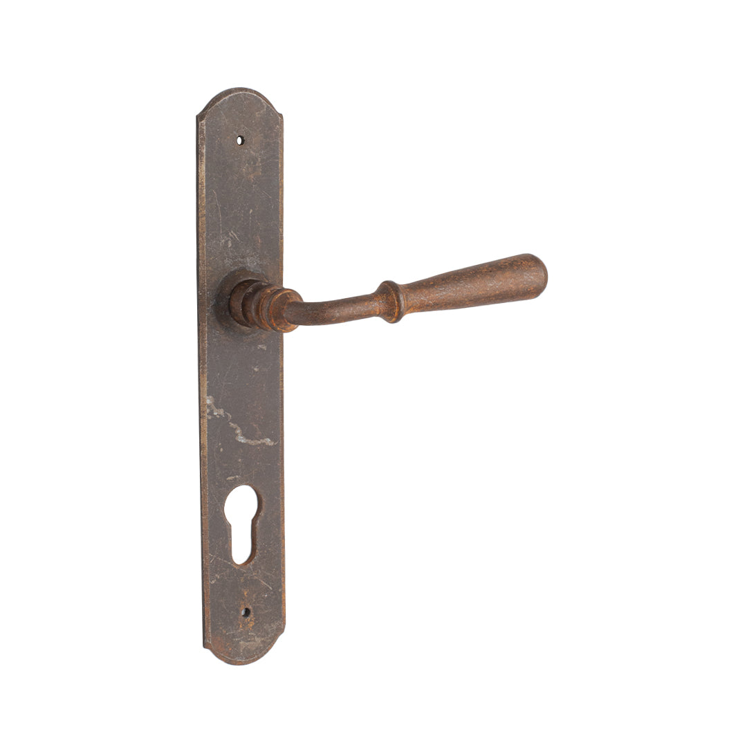 Manija Con Placa Yale Hiero Patinado