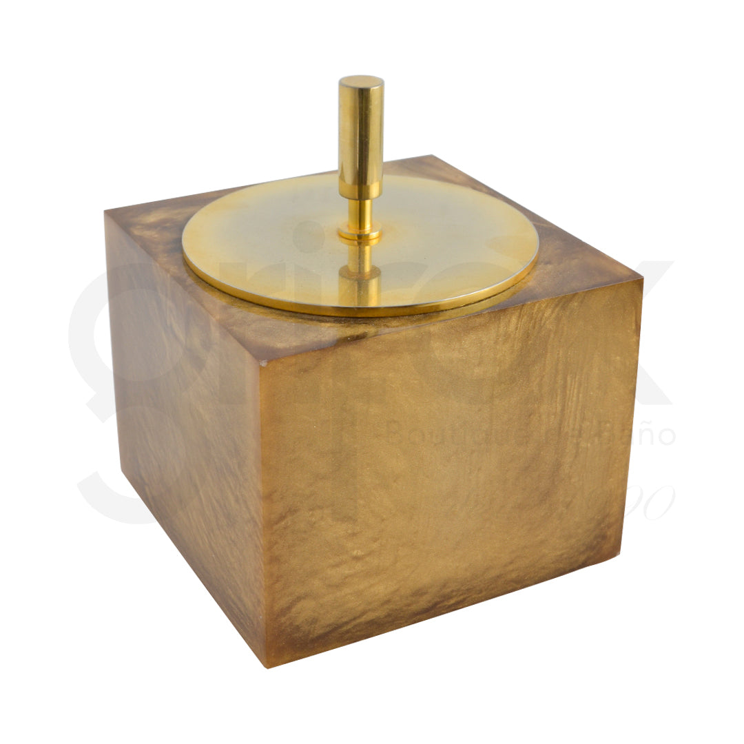 Porta Algodones Dorado Dolce