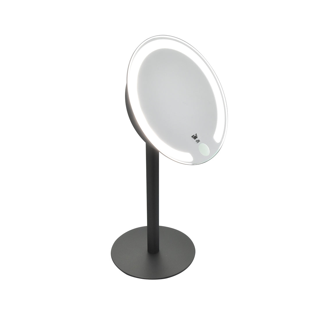 Espejo De Mesa Recargable 5X Con Luz Calida/Fría
