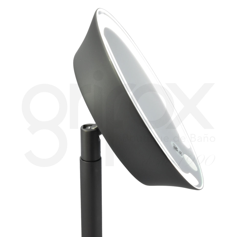 Espejo De Mesa Recargable 5X Con Luz Calida/Fría