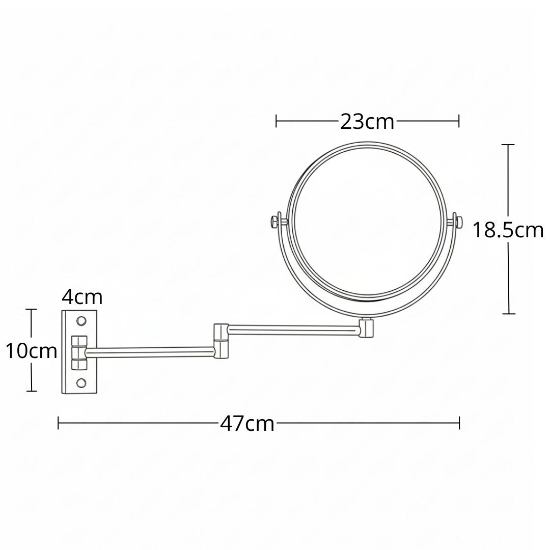 Espejo De Maquillaje 5X y 7X Pared
